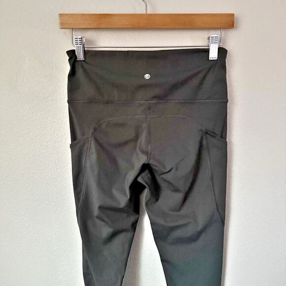 CRZ YOGA | Pocket Leggings Charcoal Gray Ankle High Waist 27" Inseam | Small - Picture 5 of 6